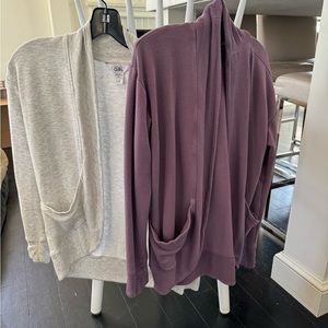 2 Athleta Girl sweatshirt cardigans
